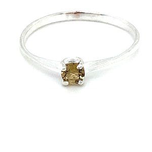 Golden Tourmaline .30ct Platinum Solid Silver Ring